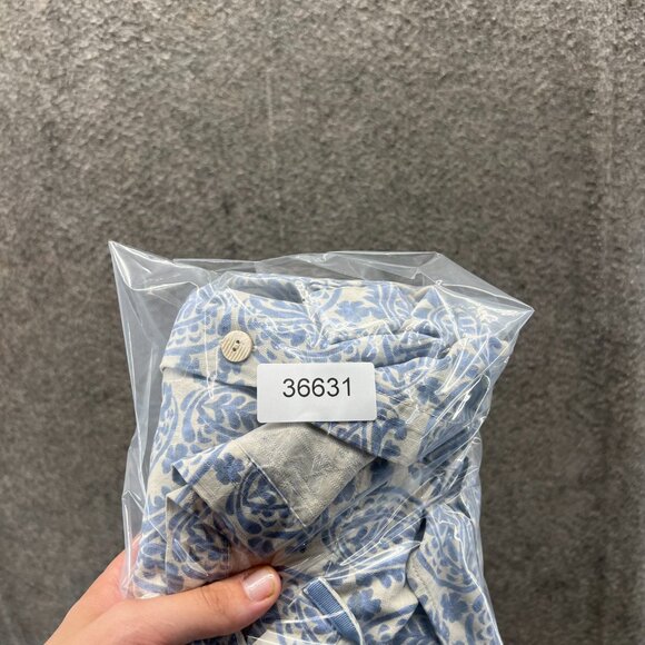 Tommy Bahama Shirt Mens XL Blue Button Down AOP Silk Paisley Hawaiian Camp - Picture 9 of 9